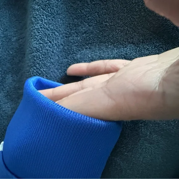 Adidas Royal Blue Jacket with White Stripes - Picture 4 of 5